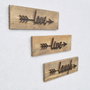 Hanah Home Accesorio Decorativo de Pared de Abeto, 3 Piezas, Nogal